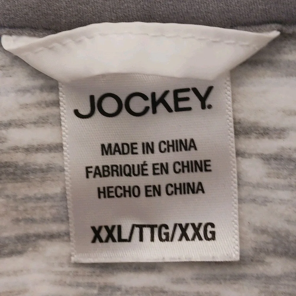 Jockey Women's White and Gray Active Wear‎ Hooded Full Zip Jacket Sz XXL